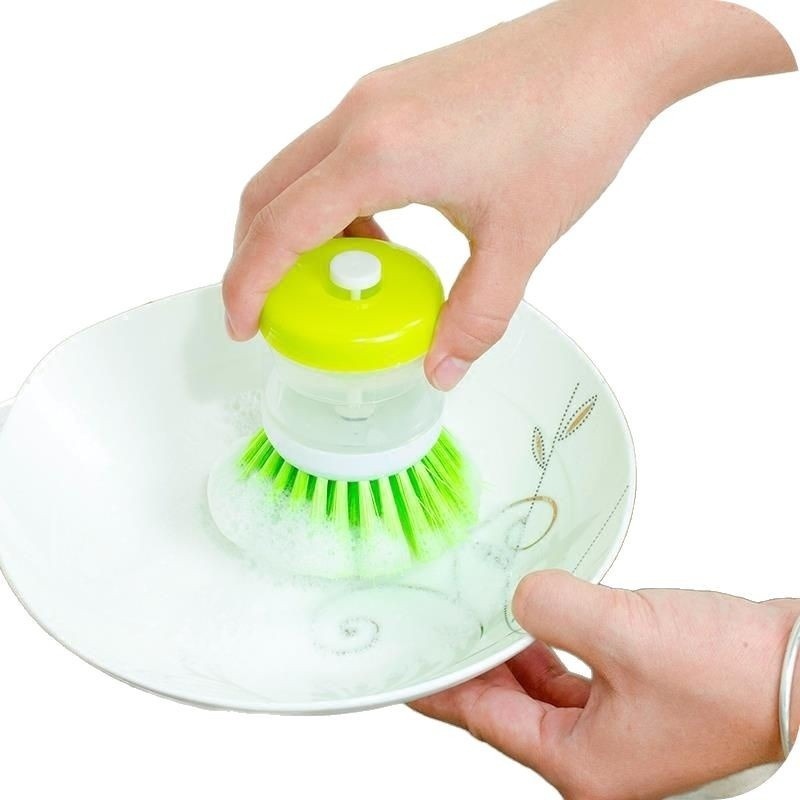 Spülbürste mit Seifenspender – Per Knopfdruck Dosieren – Bild 6