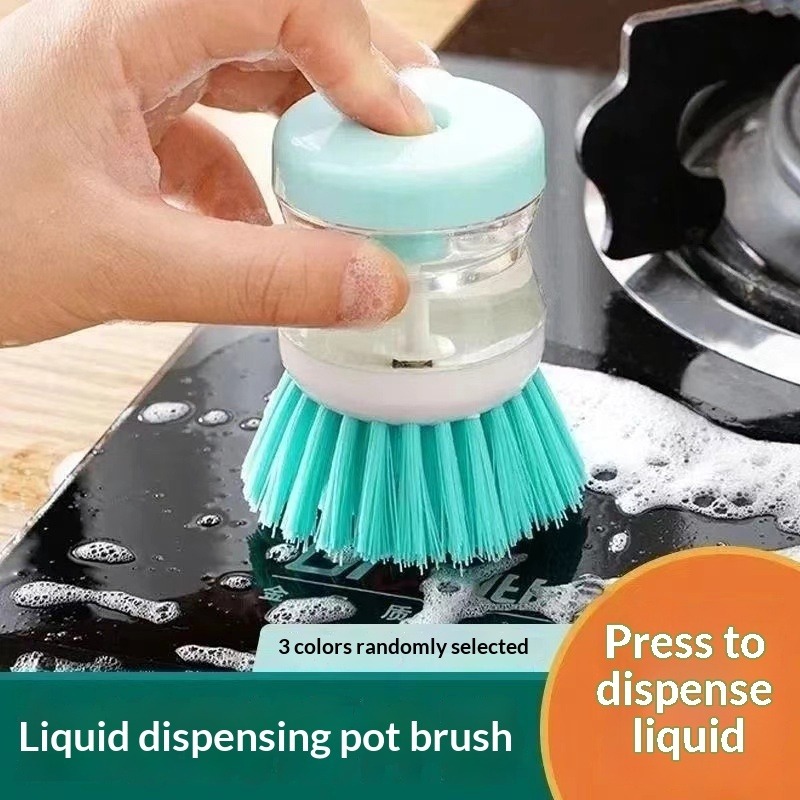 Spülbürste mit Seifenspender – Per Knopfdruck Dosieren – Bild 4